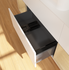 Тумба под раковину Villeroy & Boch Finion 160х50,1 см с подсветкой МДФ белый матовый лак/стекло белое матовое G741PCMT