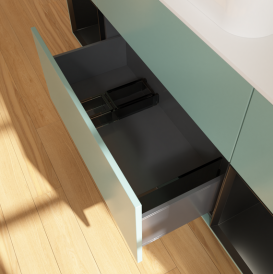 Тумба под раковину Villeroy & Boch Finion 160х50,1 см с подсветкой МДФ оливковый матовый лак/стекло белое матовое G741PDGM