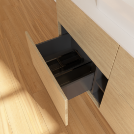 Тумба под раковину Villeroy & Boch Finion 120х50,1 см МДФ шпон дуба/стекло белое матовое F38100PC