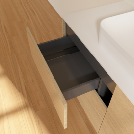 Тумба под раковину Villeroy & Boch Finion 120х50,1 см МДФ шпон дуба/стекло белое матовое F38100PC