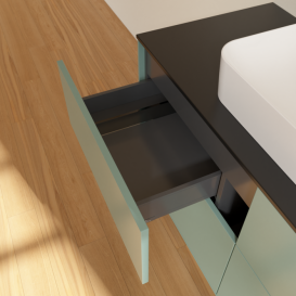 Тумба под раковину Villeroy & Boch Finion 120х50,1 см МДФ оливковый матовый лак/стекло черное матовое F38200GM