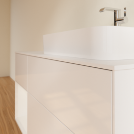 Тумба под раковину Villeroy & Boch Finion 120х50,1 см с подсветкой МДФ глянцевый белый лак/стекло белое матовое F391GFGF