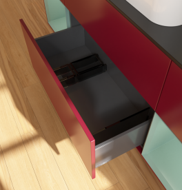 Тумба под раковину Villeroy & Boch Finion 160х50,1 см с подсветкой МДФ пион матовый лак/стекло черное матовое G742GMHB