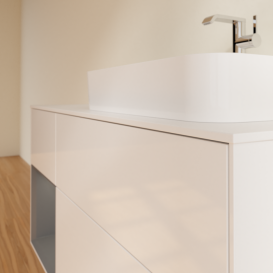 Тумба под раковину Villeroy & Boch Finion 120х50,1 см с подсветкой МДФ глянцевый белый лак/стекло белое матовое F391GKGF