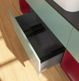 Тумба под раковину Villeroy & Boch Finion 160х50,1 см с подсветкой МДФ оливковый матовый лак/стекло черное матовое G742HBGM