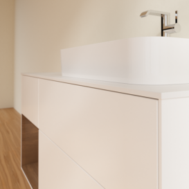 Тумба под раковину Villeroy & Boch Finion 120х50,1 см с подсветкой МДФ белый матовый лак/стекло белое матовое F391GNMT