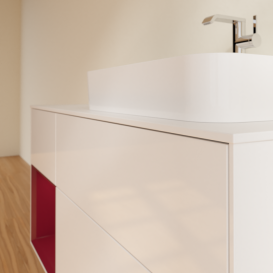 Тумба под раковину Villeroy & Boch Finion 120х50,1 см с подсветкой МДФ глянцевый белый лак/стекло белое матовое F391HBGF