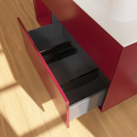 Тумба под раковину Villeroy & Boch Finion 120х50,1 см с подсветкой МДФ пион матовый лак/стекло белое матовое F391HBHB