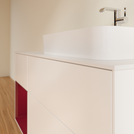 Тумба под раковину Villeroy & Boch Finion 120х50,1 см с подсветкой МДФ белый матовый лак/стекло белое матовое F391HBMT