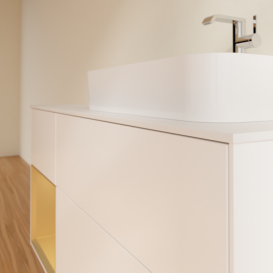 Тумба под раковину Villeroy & Boch Finion 120х50,1 см с подсветкой МДФ белый матовый лак/стекло белое матовое F391HFMT