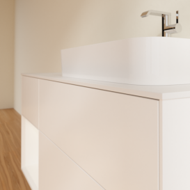 Тумба під раковину Villeroy & Boch Finion 120х50,1 см із підсвічуванням МДФ білий матовий лак/скло біле матове F391MTMT