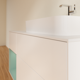 Тумба под раковину Villeroy & Boch Finion 120х50,1 см с подсветкой МДФ белый матовый лак/стекло белое матовое F391GMMT