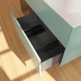 Тумба под раковину Villeroy & Boch Finion 120х50,1 см с подсветкой МДФ оливковый матовый лак/стекло белое матовое F391GNGM