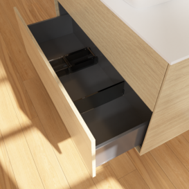 Тумба под раковину Villeroy & Boch Finion 100х50,1 см МДФ шпон дуба/стекло белое матовое F76100PC