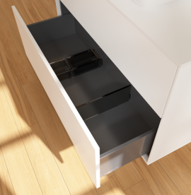 Тумба под раковину Villeroy & Boch Finion 100х50,1 см с подсветкой МДФ белый матовый лак/стекло белое матовое G76100MT