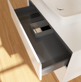 Тумба под раковину Villeroy & Boch Finion 100х50,1 см с подсветкой МДФ белый матовый лак/стекло белое матовое G76100MT