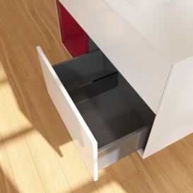 Тумба под раковину Villeroy & Boch Finion 100х50,1 см с подсветкой МДФ глянцевый белый лак/стекло белое матовое F771HBGF