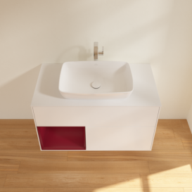 Тумба под раковину Villeroy & Boch Finion 100х50,1 см с подсветкой МДФ белый матовый лак/стекло белое матовое F771HBMT