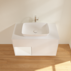 Тумба под раковину Villeroy & Boch Finion 100х50,1 см с подсветкой МДФ белый матовый лак/стекло белое матовое F771MTMT