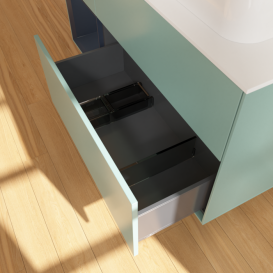 Тумба под раковину Villeroy & Boch Finion 120х50,1 см с подсветкой МДФ оливковый матовый лак/стекло белое матовое F391HGGM