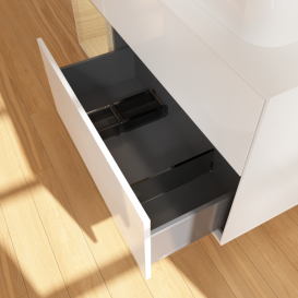 Тумба под раковину Villeroy & Boch Finion 120х50,1 см с подсветкой МДФ глянцевый белый лак/стекло белое матовое F391PCGF