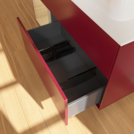 Тумба под раковину Villeroy & Boch Finion 120х50,1 см с подсветкой МДФ пион матовый лак/стекло белое матовое F391PCHB