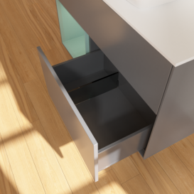 Тумба под раковину Villeroy & Boch Finion 100х50,1 см с подсветкой МДФ антрацит матовый лак/стекло белое матовое F771GMGK