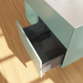 Тумба под раковину Villeroy & Boch Finion 100х50,1 см с подсветкой МДФ оливковый матовый лак/стекло белое матовое F771GMGM