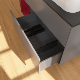 Тумба под раковину Villeroy & Boch Finion 120х50,1 см с подсветкой МДФ антрацит матовый лак/стекло черное матовое G392HBGK