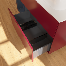 Тумба под раковину Villeroy & Boch Finion 120х50,1 см с подсветкой МДФ пион матовый лак/стекло белое матовое G391HGHB