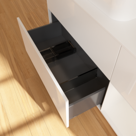 Тумба под раковину Villeroy & Boch Finion 120х50,1 см с подсветкой МДФ глянцевый белый лак/стекло белое матовое F401GFGF