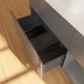 Тумба под раковину Villeroy & Boch Finion 120х50,1 см с подсветкой МДФ антрацит матовый лак/стекло белое матовое F401GKGK