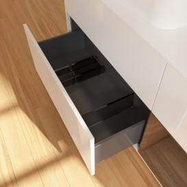 Тумба под раковину Villeroy & Boch Finion 120х50,1 см с подсветкой МДФ глянцевый белый лак/стекло белое матовое F401GNGF