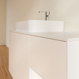 Тумба под раковину Villeroy & Boch Finion 120х50,1 см с подсветкой МДФ белый матовый лак/стекло белое матовое F401MTMT