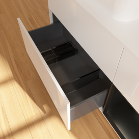 Тумба под раковину Villeroy & Boch Finion 120х50,1 см с подсветкой МДФ глянцевый белый лак/стекло белое матовое F401PDGF