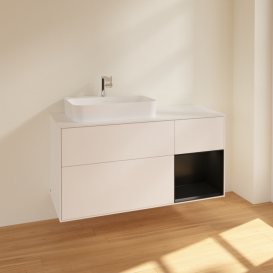 Тумба под раковину Villeroy & Boch Finion 120х50,1 см с подсветкой МДФ белый матовый лак/стекло белое матовое F401PDMT