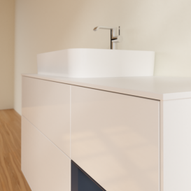 Тумба под раковину Villeroy & Boch Finion 120х50,1 см с подсветкой МДФ глянцевый белый лак/стекло белое матовое F401HGGF