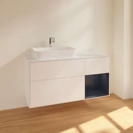 Тумба под раковину Villeroy & Boch Finion 120х50,1 см с подсветкой МДФ белый матовый лак/стекло белое матовое F401HGMT