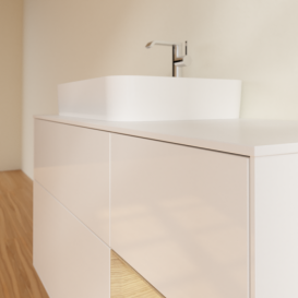 Тумба под раковину Villeroy & Boch Finion 120х50,1 см с подсветкой МДФ глянцевый белый лак/стекло белое матовое F401PCGF