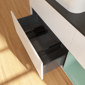 Тумба под раковину Villeroy & Boch Finion 120х50,1 см с подсветкой МДФ белый матовый лак/стекло белое матовое F402GMMT