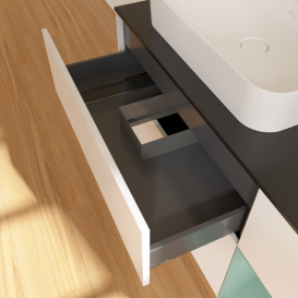 Тумба под раковину Villeroy & Boch Finion 120х50,1 см с подсветкой МДФ белый матовый лак/стекло белое матовое F402GMMT