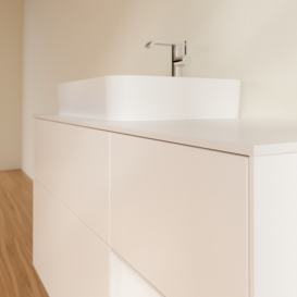 Тумба під раковину Villeroy & Boch Finion 120х50,1 см із підсвічуванням МДФ білий матовий лак/скло біле матове G401GFMT