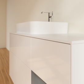 Тумба під раковину Villeroy & Boch Finion 120х50,1 см із підсвічуванням МДФ білий глянцевий лак/скло біле матове G401GKGF