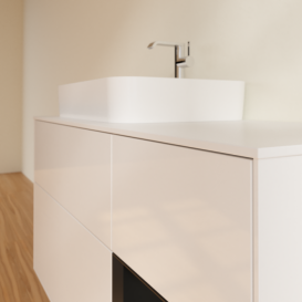 Тумба под раковину Villeroy & Boch Finion 120х50,1 см с подсветкой МДФ глянцевый белый лак/стекло белое матовое G401PDGF