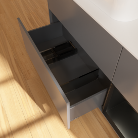 Тумба под раковину Villeroy & Boch Finion 120х50,1 см с подсветкой МДФ антрацит матовый лак/стекло белое матовое G401PDGK