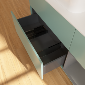 Тумба под раковину Villeroy & Boch Finion 120х50,1 см с подсветкой МДФ оливковый матовый лак/стекло белое матовое G401GKGM