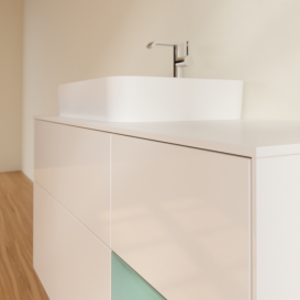 Тумба под раковину Villeroy & Boch Finion 120х50,1 см с подсветкой МДФ глянцевый белый лак/стекло белое матовое G401GMGF