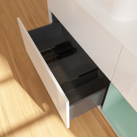 Тумба под раковину Villeroy & Boch Finion 120х50,1 см с подсветкой МДФ глянцевый белый лак/стекло белое матовое G401GMGF