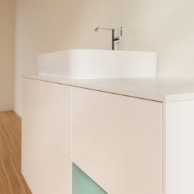 Тумба под раковину Villeroy & Boch Finion 120х50,1 см с подсветкой МДФ белый матовый лак/стекло белое матовое G401GMMT