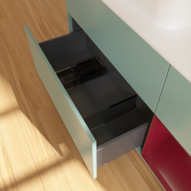 Тумба под раковину Villeroy & Boch Finion 120х50,1 см с подсветкой МДФ оливковый матовый лак/стекло белое матовое G401HBGM